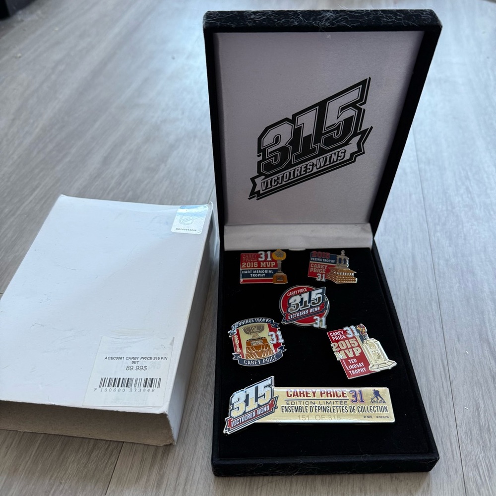 315 Victoires Wins Pin Set Carey Price